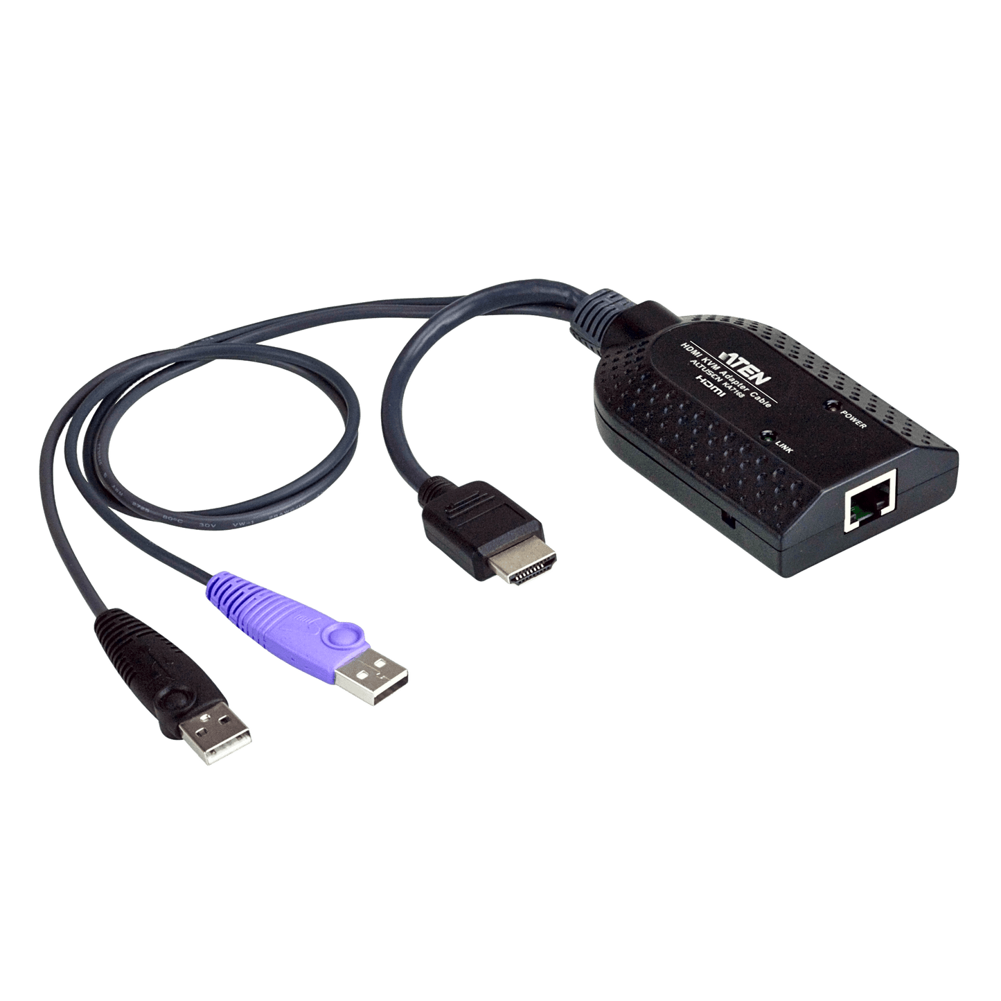 Adaptador KVM USB HDMI | Virtual Media | Smart Card/CAC | Resolución 1920x1200 | Compensación Automática de Señal ASC | RJ-45