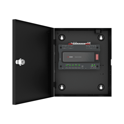Controlador MAESTRO para Elevadores Administrable en la Nube con HikConnect Teams / Incluye Gabinete y Fuente / Control de Acceso para los pisos de los Elevadores por Huella o Tarjeta / Requiere Licencia / 1 Controlador por Cabina de Elevador