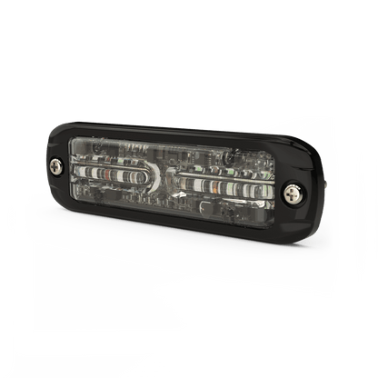 Luz Auxiliar de 18 LEDS, Tricolor Rojo/Azul/Blanco, Lente transparente, Bisel Negro