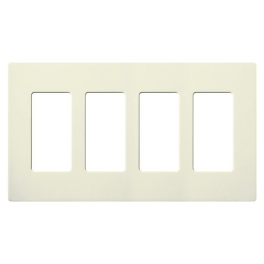 Placa de pared 3 espacios, color blanco, para atenuador (dimmer), switch ó control remoto PICO inalámbrico.