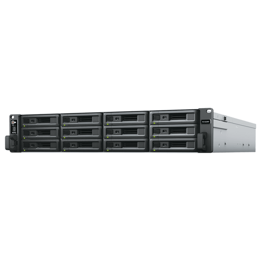 Unidad de Expansión RX1223RP | 12 Bahías HDD/SSD SATA 3.5" o 2.5" | Fuente de Alimentación Redundante | Compatible con Synology DSM | Plug-and-Play.