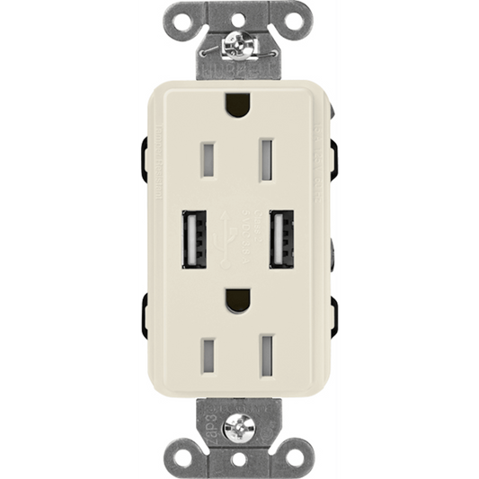 Receptáculo 15 A con puerto USB