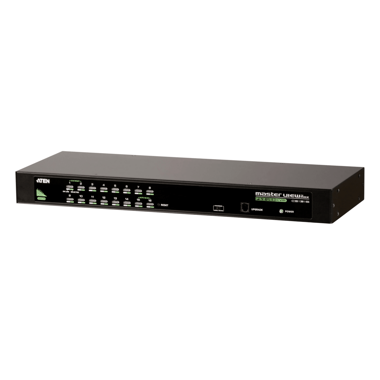 Switch KVM | 16 Puertos | Control 64-256 Computadoras | USB-PS/2 Dual Interface | Video 2048x1536 | Hotkey-OSD | Rack Mount 1U