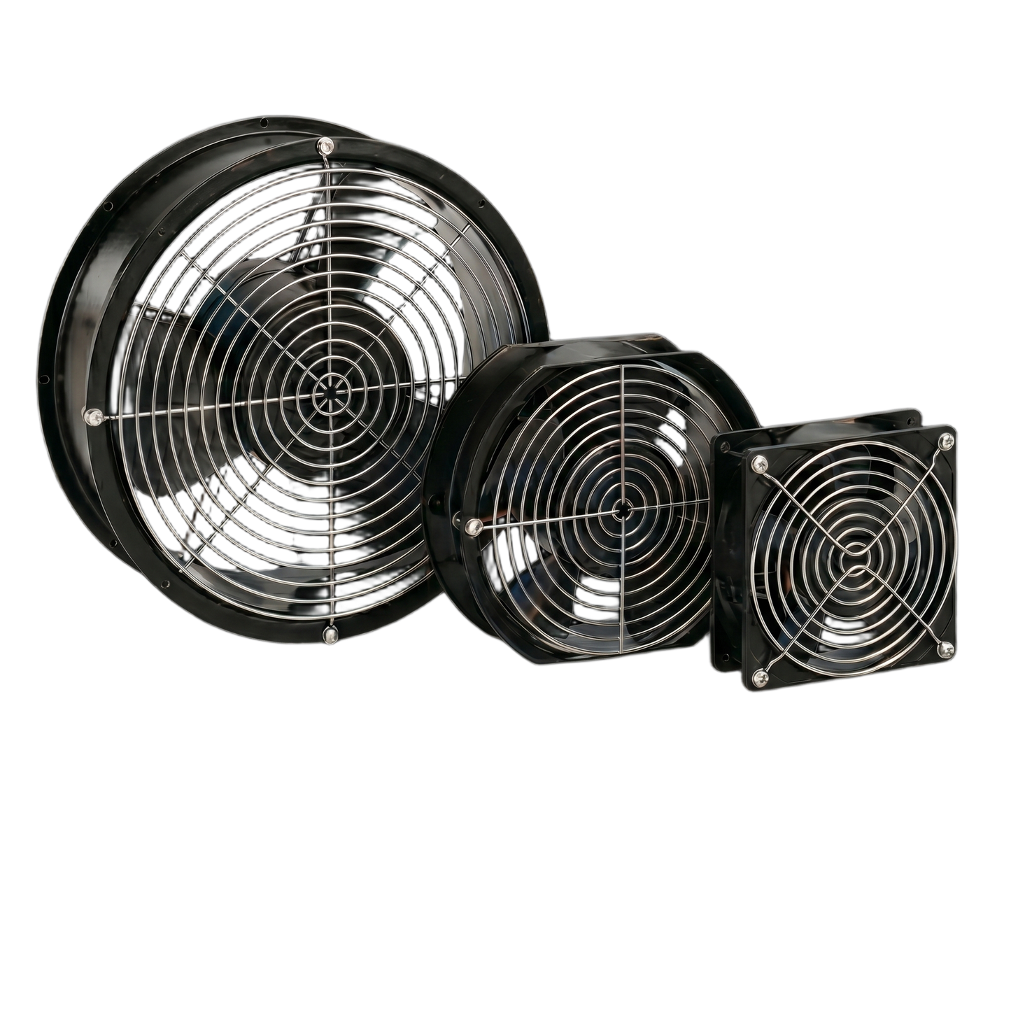 Ventilador Axial Compacto 6 Pulgadas / 115VAC / 240 CFM / Silencioso / Acero Negro / 50,000 Horas Operación