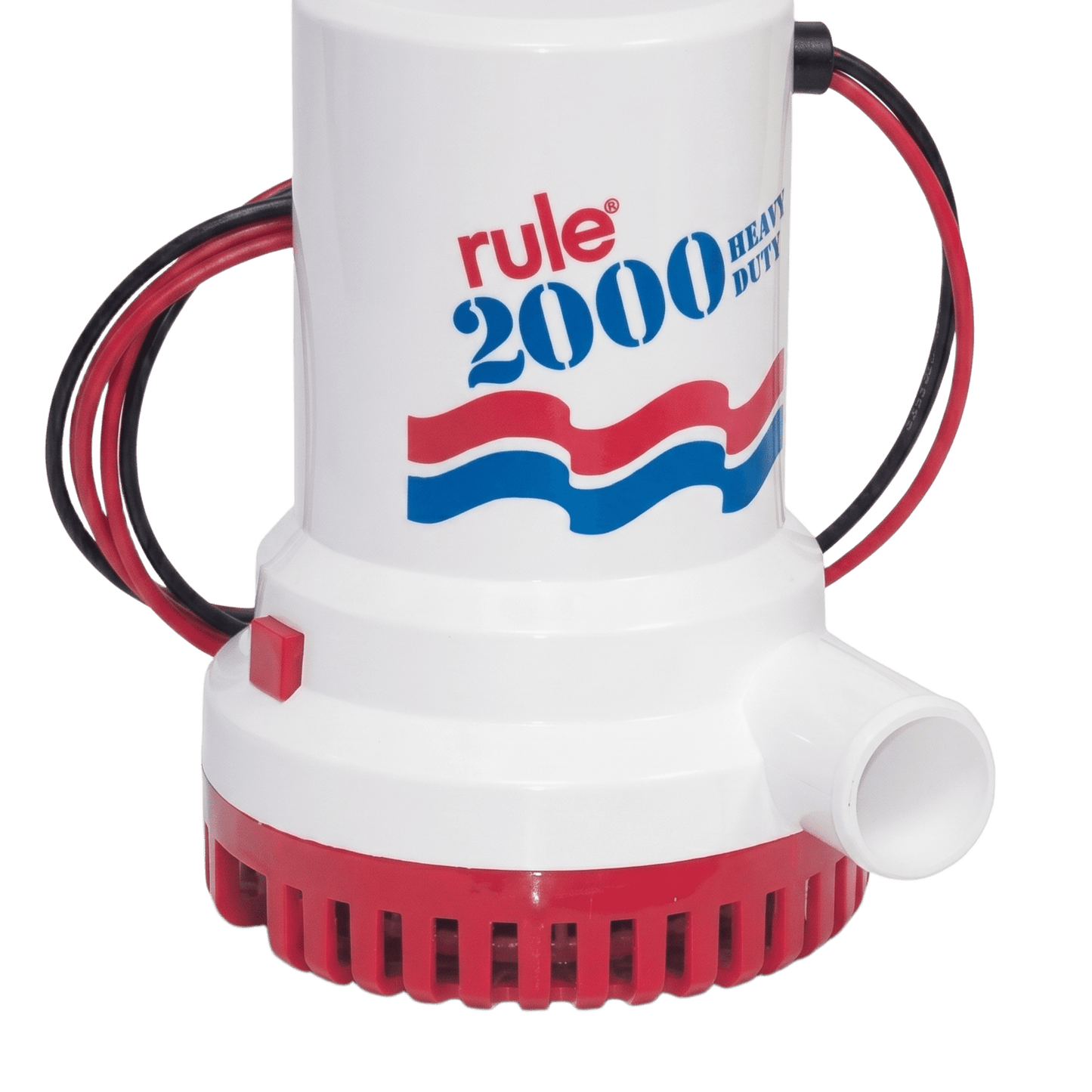 Bomba de Achique Sumergible Rule 10 / 2,000 GPH / 12V CD / Motor de Alta Eficiencia / Ejes de Acero Inoxidable / Protección Térmica TCO / Certificación CE e ISO 8849