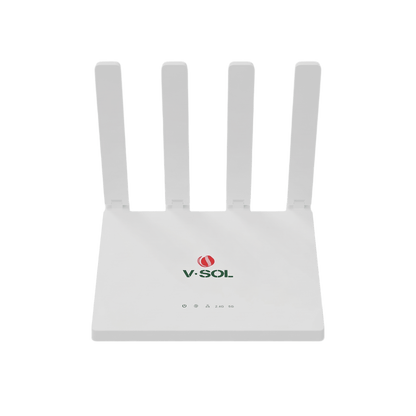 Router Inalámbrico WiFi 6 / 1 Puerto WAN Gigabit / 3 puertos LAN Gigabit/ Soporta MESH con las ONUs WiFi 6 de V-SOL
