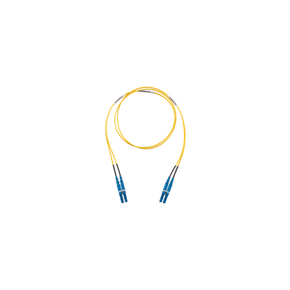 Jumper de Fibra Optica Monomodo 9/125 OS2, LC-LC Duplex, LSZH (Cero Halógenos), Color Amarillo, 2 Metros (6.56 Pies)