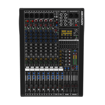 Consola de Mezcla Analógica | 8 Canales | 6 Entradas Mic/Línea | 12 Salidas | DSP Efectos | USB Media | Bluetooth | Montaje en Rack