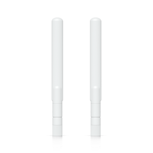 Par de Antenas Omnidireccionales Ideales para el UK-Ultra. Incluye dos Antenas de Doble Banda con 3 dBi en 2.4 GHz y 4 dBi en 5 GHz