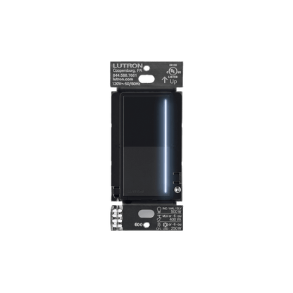 (RadioRa3) Atenuador táctil Sunnata Dimmer PRO color negro satin, requiere cable neutro / soporta 250W LED