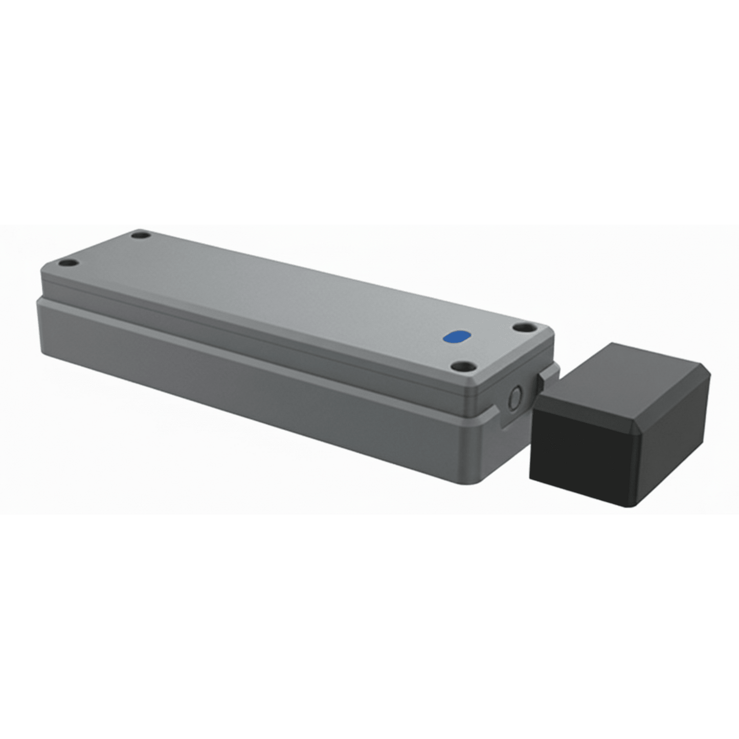 Sensor de Puerta Peatonal Inalámbrico / Tecnología Trio-Frequency Anti Interferencias / Alcance Magnético 25 mm / Batería 3.6V 2600mAh / Vida Útil 2 Años / Compatible con Puertas Seccionales y Batientes / Sensor H