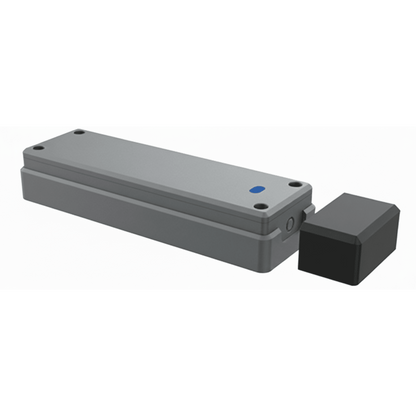 Sensor de Puerta Peatonal Inalámbrico / Tecnología Trio-Frequency Anti Interferencias / Alcance Magnético 25 mm / Batería 3.6V 2600mAh / Vida Útil 2 Años / Compatible con Puertas Seccionales y Batientes / Sensor H