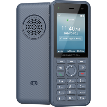 Teléfono IP Wi-Fi Inalámbrico WP836 / Wi-Fi 6 Doble Banda / IP69K Resistente a Exteriores / Batería 3000 mAh / 4 Conferencias / Bluetooth Integrado / USB Tipo C / Compatibilidad con Códec Opus HD