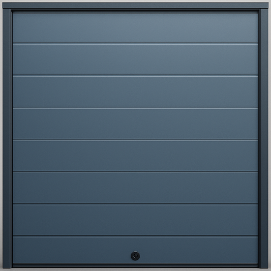 Puerta D / Garage D / Alta Calidad / Linea Central / Color GRIS /  acabdo DELUXE / 14X7 pies / AISLADA / Estilo Americana.