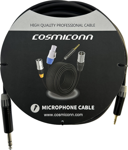 Cable 6.35mm a 3.5mm, conectores color negro MP3X-B - MTP3C-BG, length 5m