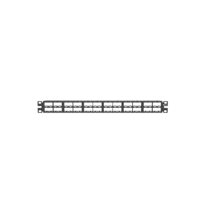Panel de Parcheo Modular Mini-Com (Sin Conectores), Plano, Sin Blindaje, Alta Densidad, Números Pre-impresos, de 48 Puertos, 1 UR