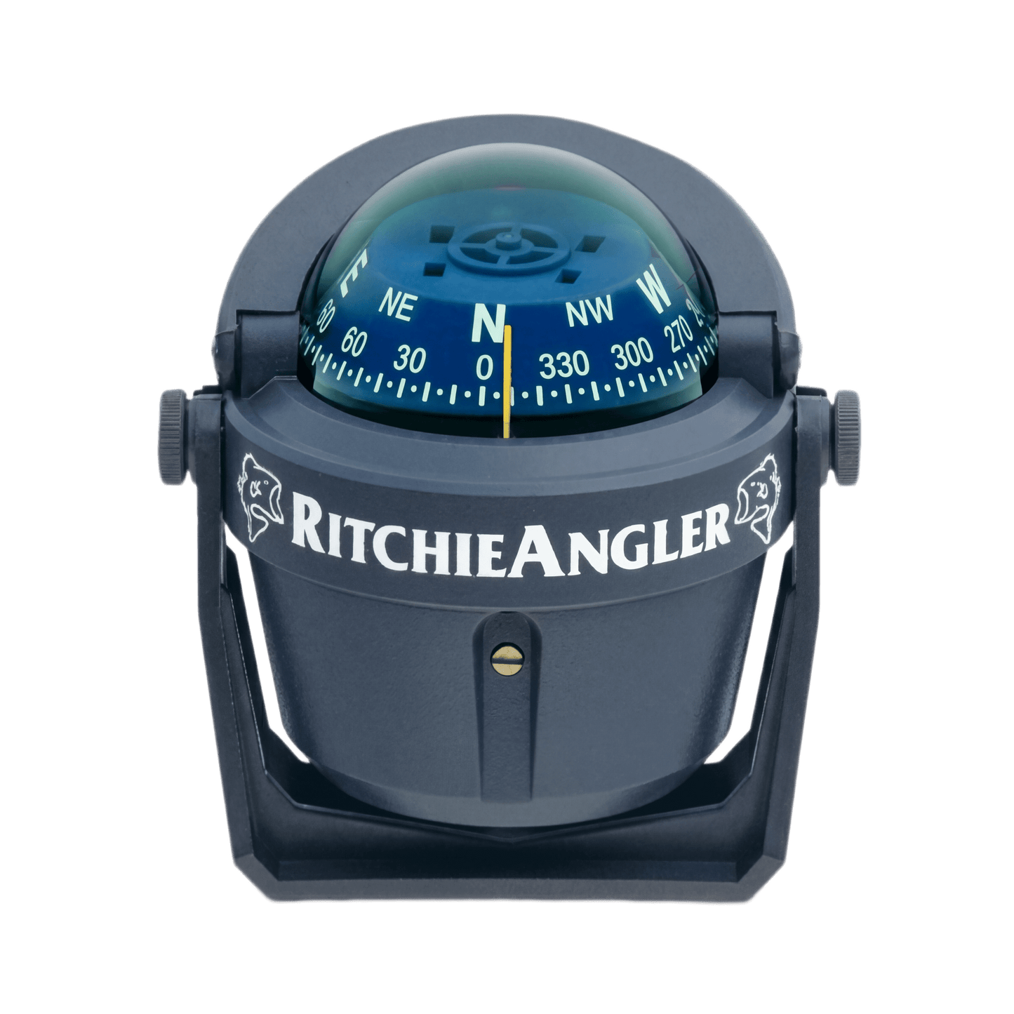 Brújula de Navegación Marítima RitchieAngler RA-91 / Montaje en Bracket / Dial 2 3/4" (70 mm) / Iluminación Nocturna Verde / DirectiveForce Magnets / Acabado Gris Anti-Reflejo / 100% Reparable
