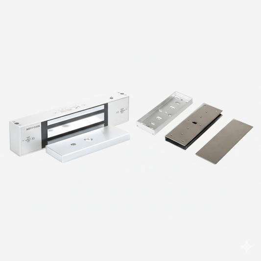Kit Para Control de Acceso Incluye Chapa Magnética de 1200 Lbs / Montaje En "U" Para Puerta de Cristal /  Uso Interior / Certificación UL