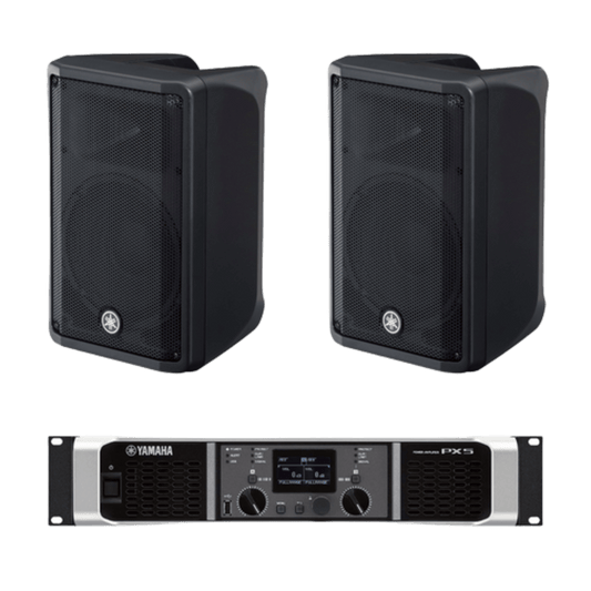 Kit Refuerzo Sonoro | Incluye 2 Bocinas CBR10 y 1 Amplificador PX5 | Ideal para Audio en primer Plano