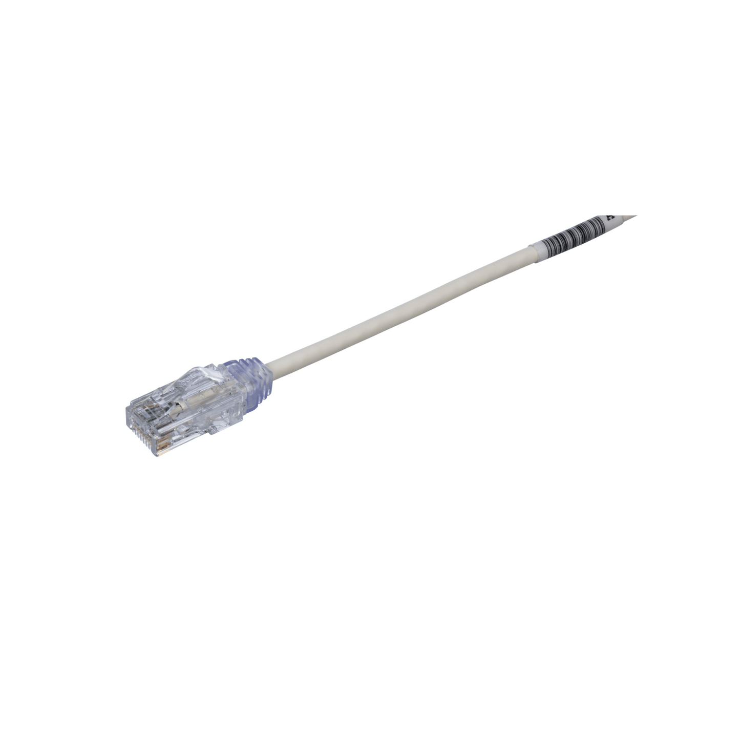 Cable de Parcheo TX6, UTP Cat6, Diámetro Reducido (28AWG), Color Blanco, 20 cm (7.87 pulgadas)