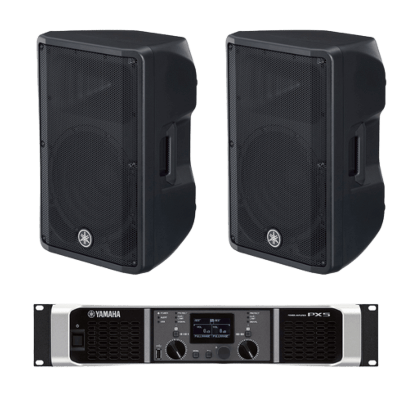 Kit Refuerzo Sonoro | Incluye 2 Bocinas CBR12 y 1 Amplificador PX5 | Ideal para Audio en primer Plano