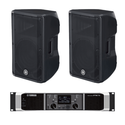 Kit Refuerzo Sonoro | Incluye 2 Bocinas CBR12 y 1 Amplificador PX5 | Ideal para Audio en primer Plano