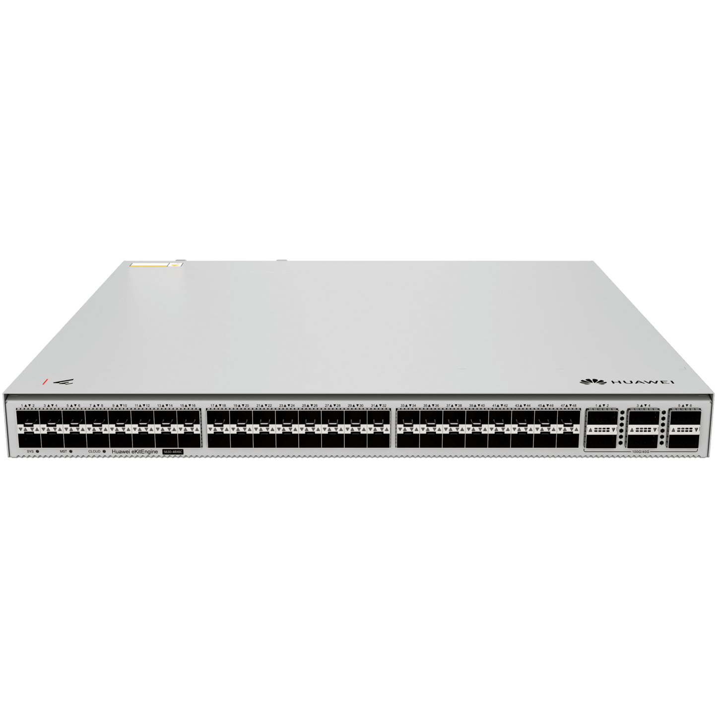 Switch Core eKitEngine / 48 Puertos (10G) SFP+ / 6 Puertos (100G) QSFP28 / Capa 3 / Switching 2,160 Gbps / Forwarding 1,607 Mpps / iStack / Gestión Cloud / Libre de Licenciamiento