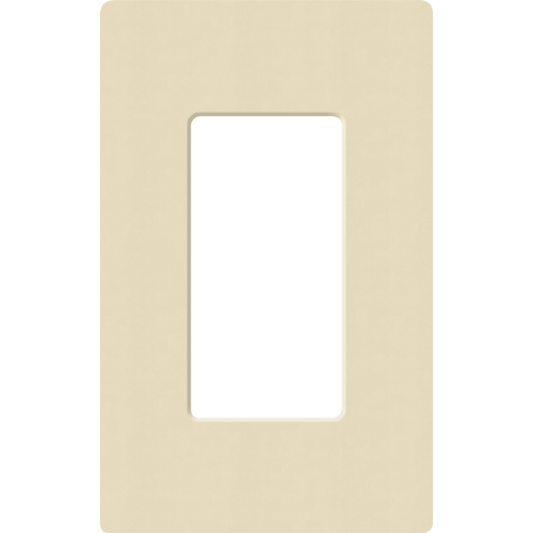Placa de pared 1 espacio, para atenuador (dimmer), apagador ó control remoto inalámbrico LUTRON.