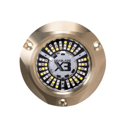 Luz Submarina LED SeaBlaze X3 / RGBW Spectrum / 8000 Lúmenes / IP68 / 10-30 vDC / 65W / Bronce / PLI / TTP / CE