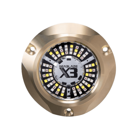 Luz Submarina LED SeaBlaze X3 / RGBW Spectrum / 8000 Lúmenes / IP68 / 10-30 vDC / 65W / Bronce / PLI / TTP / CE