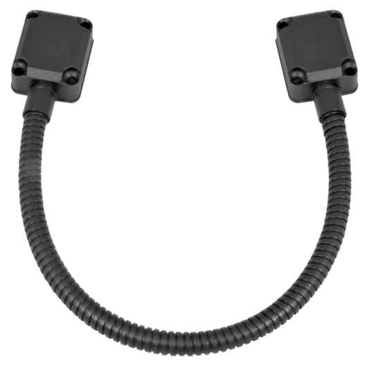 Loop Pasacable En Color Negro para Puertas  / Acero Inoxidable / Ideal para Control de Acceso / Diseño Elegante  / Tapas de Aluminio