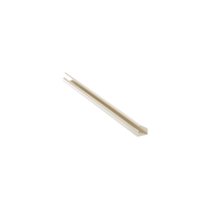 Canaleta LD10 de PVC rígido, con cinta adhesiva para instalación sin herramientas, de 38.4 x 24 x 2438 mm, Color Blanco Mate