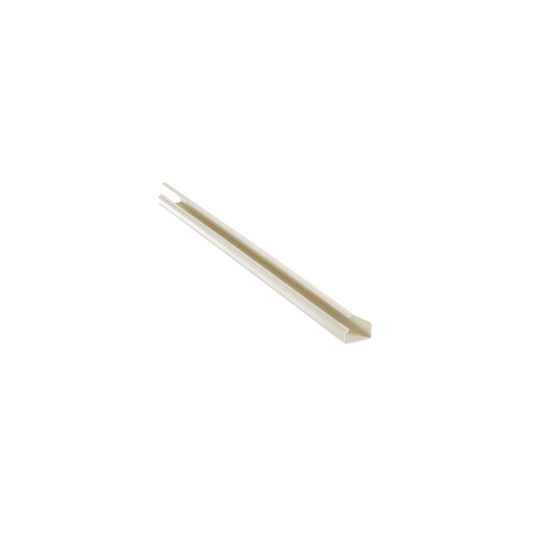 Canaleta LD10 de PVC rígido, con cinta adhesiva para instalación sin herramientas, de 38.4 x 24 x 2438 mm, Color Blanco Mate