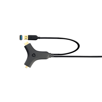 Adaptador Activo Multi-Formato | HDMI + USB 3.2 a USB-C | 4K@30Hz 4:4:4 | 60W PD | Carcasa ABS | Cable 2.7 m (8.85 ft)
