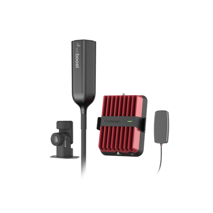 Kit Amplificador Celular Drive Reach Overland para Vehículos Todo Terreno / Llamadas y Datos 2G, 3G y 4G  / Amplificación 32X / Tribanda (B5, B2/25 y B4) / Ganancia Máxima 50 dB / Antena Omnidireccional plegable.
