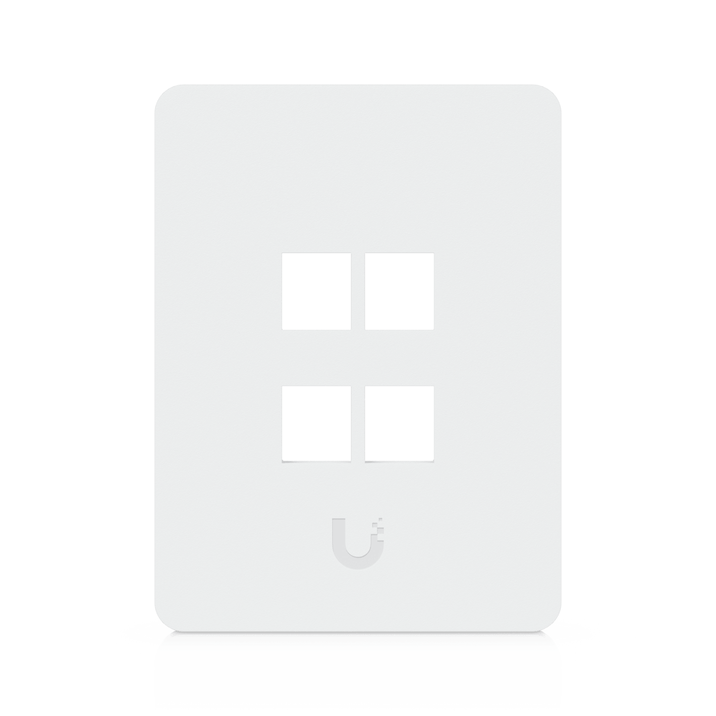 Placa de Pared Vertical Universal para Keystone de 4 Puertos con Cubierta Pintable, Acabado Personalizable, Paquete con 4 Piezas