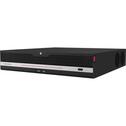 NVR 12 Megapixel (4K) / 32 Canales IP / 8 Bahías de Disco Duro / 2 Tarjetas de Red / Soporta RAID / HDMI en 4K / Soporta POS / Reconocimiento Facial / Bases de Datos / Hasta 100,000 Fotografías