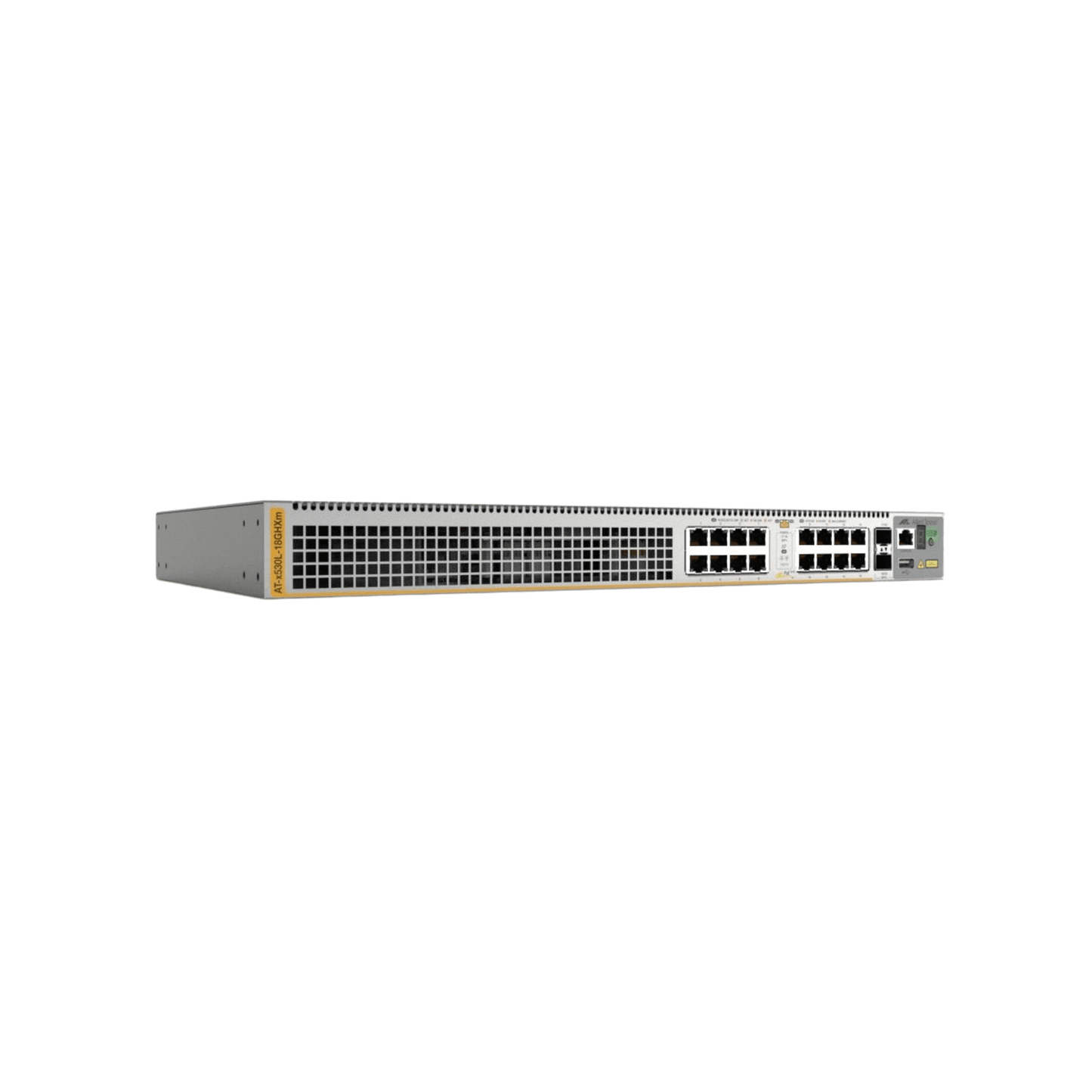 Switch Stackable Layer 3 Inteligente / 16 Puertos Multi-Gigabit 100M/1G/2.5G/5G PoE++ / 2 Puertos SFP+ 10 Gigabit / 200 Gbps Switching Fabric / PoE++ 90W por Puerto / 720W Presupuesto PoE Total / VCStack hasta 8 Unidades / AMF Plus / AlliedWare Plus
