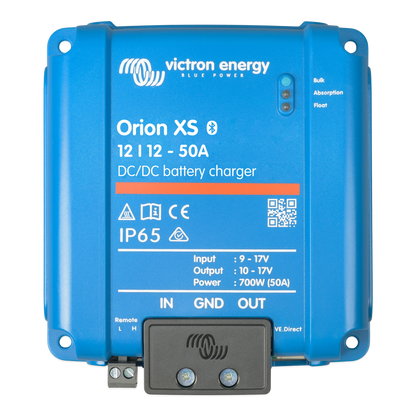 Orion XS 12/12-50 A / Cargador de Baterías CC-CC / 50 A 12 V / IP65 / Compatibilidad Alternador Inteligente / Para Bancos de Baterías de 500 Ah