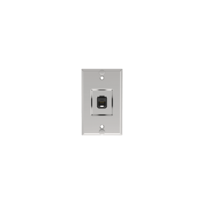 Placa de Pared Telefónica, Salida de 1 Puerto Keystone, Con Jack Cat5e Estilo TP, de Acero Inoxidable
