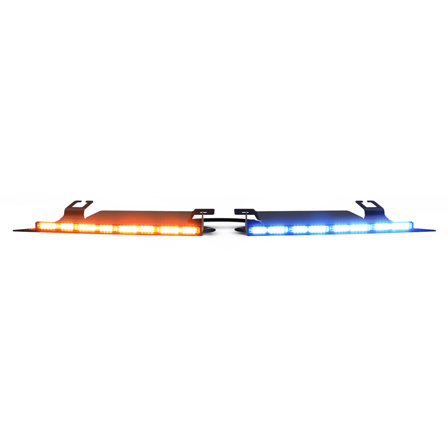 Visera Interior Rojo-Blanco/Azul-Blanco 144 LED Con Luces De Penetración incluye Bracket Ford Police Interceptor, Necesario agregar CZMATSIBSYS