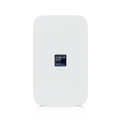 UniFi Módem 5G de Alto Rendimiento Hasta 3.4 Gbps para Implementaciones UniFi, Adopción Instantánea por Puerto PoE, Configuración Automática, Doble SIM/eSIM y Failover Inteligente