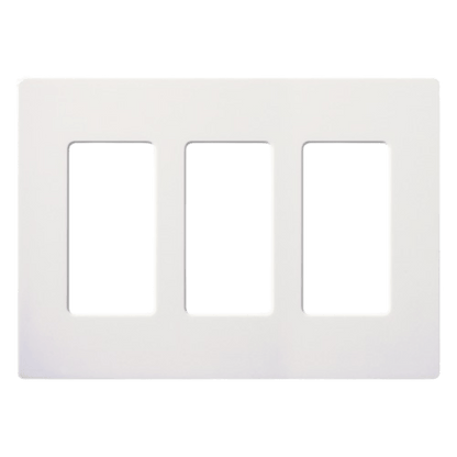 Tapa Color Blanco para interruptor o dimmer Lutron, 3 gang, limpio y moderno