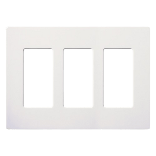 Tapa Color Blanco para interruptor o dimmer Lutron, 3 gang, limpio y moderno