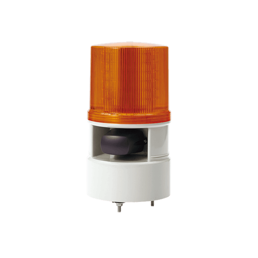 Luces de advertencia color Ámbar con sirena incorporada con 5 tonos máx. 105 dB en 110 VCA