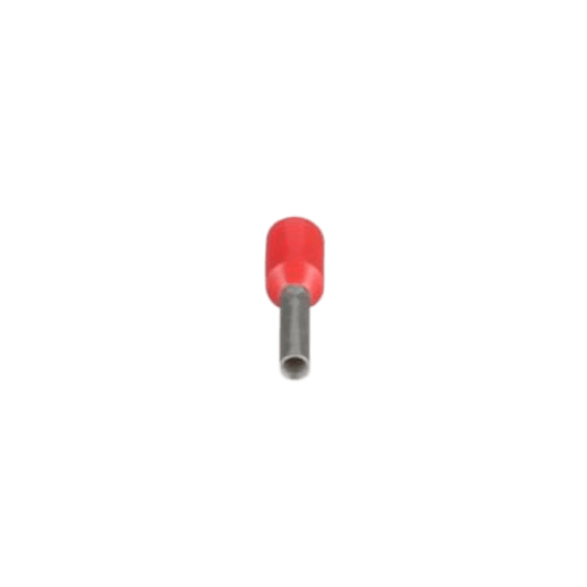 Ferrule Aislado PAN-TERM para Cable 8 AWG, Largo 12mm, DIN Color Rojo. Paquete 100 Piezas