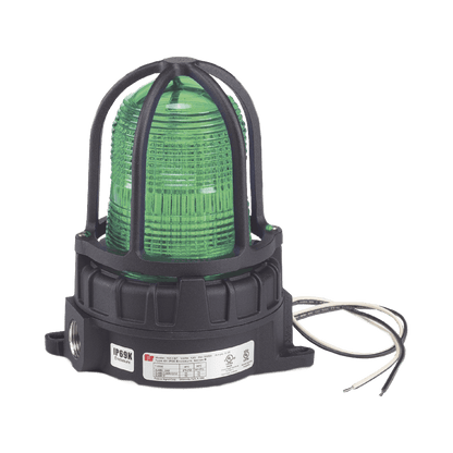 Luz de advertencia LED color Verde para ubicaciones peligrosas, montaje para superficies, 120/240Vca