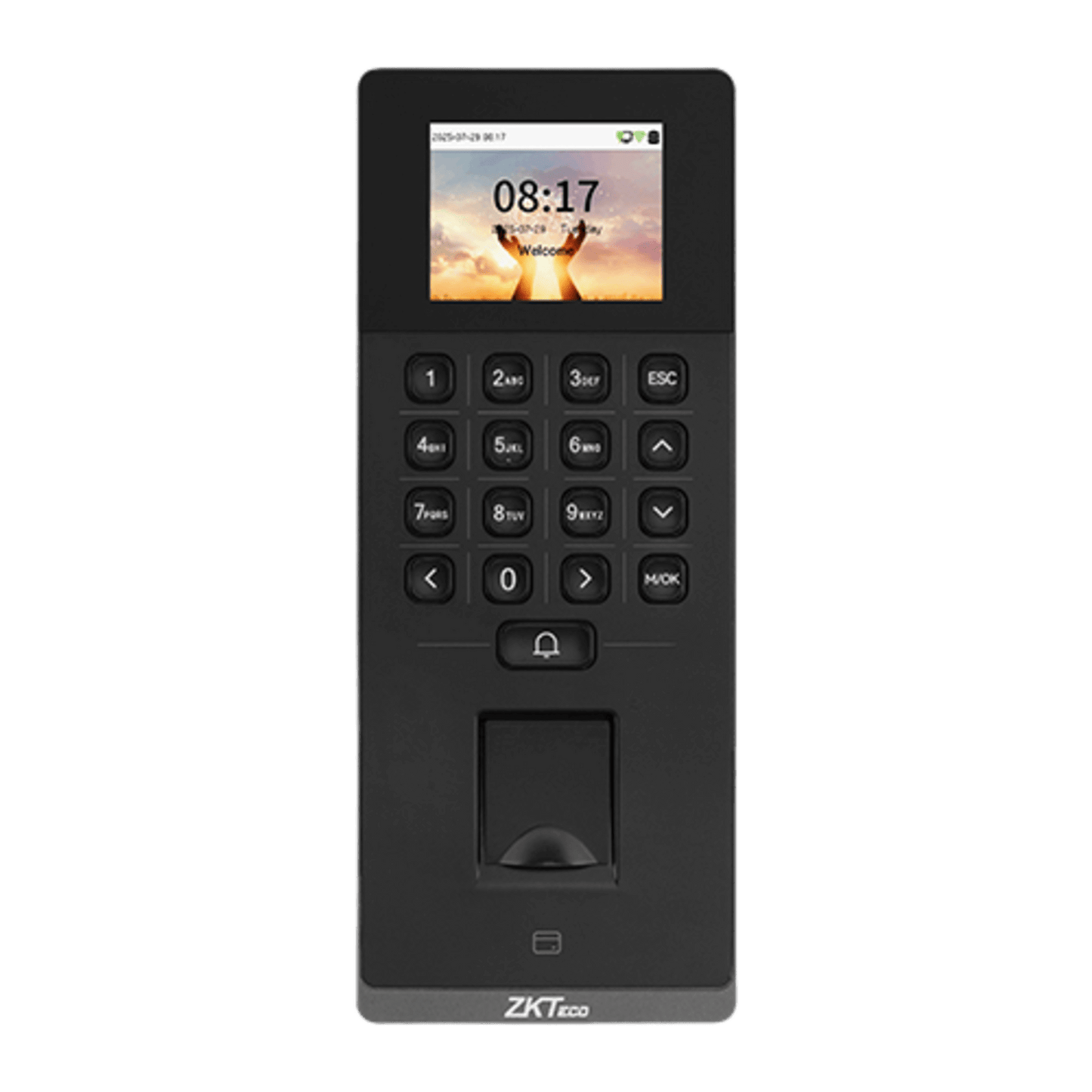 Terminal Biométrico F34 Lite / Huella Digital / Tarjeta RFID / Contraseña / 2.4" Pantalla Color / 10,000 Huellas / 10,000 Tarjetas / Protocolos BEST-PUSH / Ethernet-WiFi / Control de Acceso-Asistencia