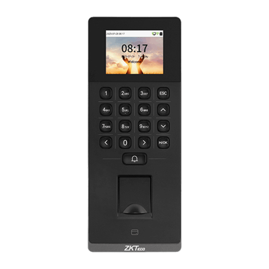 Terminal Biométrico F34 Lite / Huella Digital / Tarjeta RFID / Contraseña / 2.4" Pantalla Color / 10,000 Huellas / 10,000 Tarjetas / Protocolos BEST-PUSH / Ethernet-WiFi / Control de Acceso-Asistencia