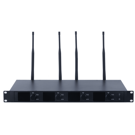 Receptor Micrófono Inalámbrico Digital UHF | Transmisión Digital U-Band pi/4-DQPSK | Distancia 80 mts | Encriptación de Audio | 2197 Ecualizaciones | 15625 Efectos de Reverberación | Pantalla LCD